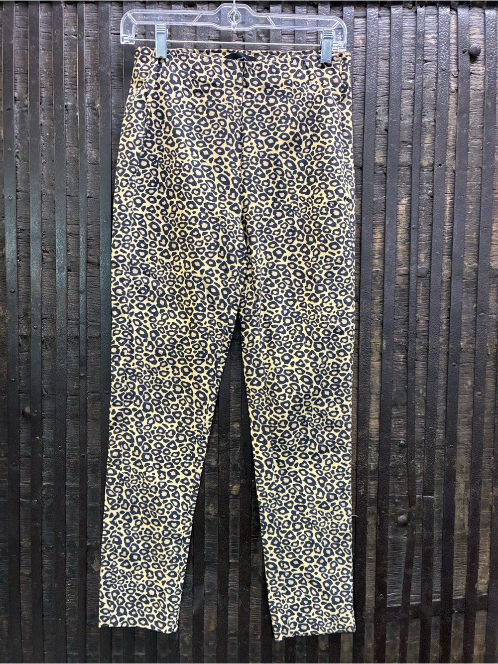 Who What Wear Leopard-Print Joggers in Black & Tan